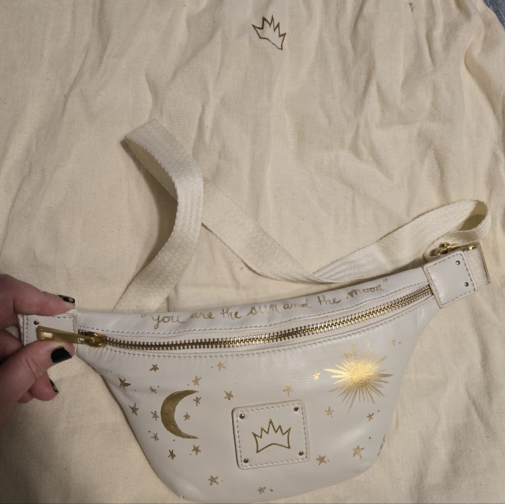 Have Some Fun Today Belt Bag Leather And Hand Painted